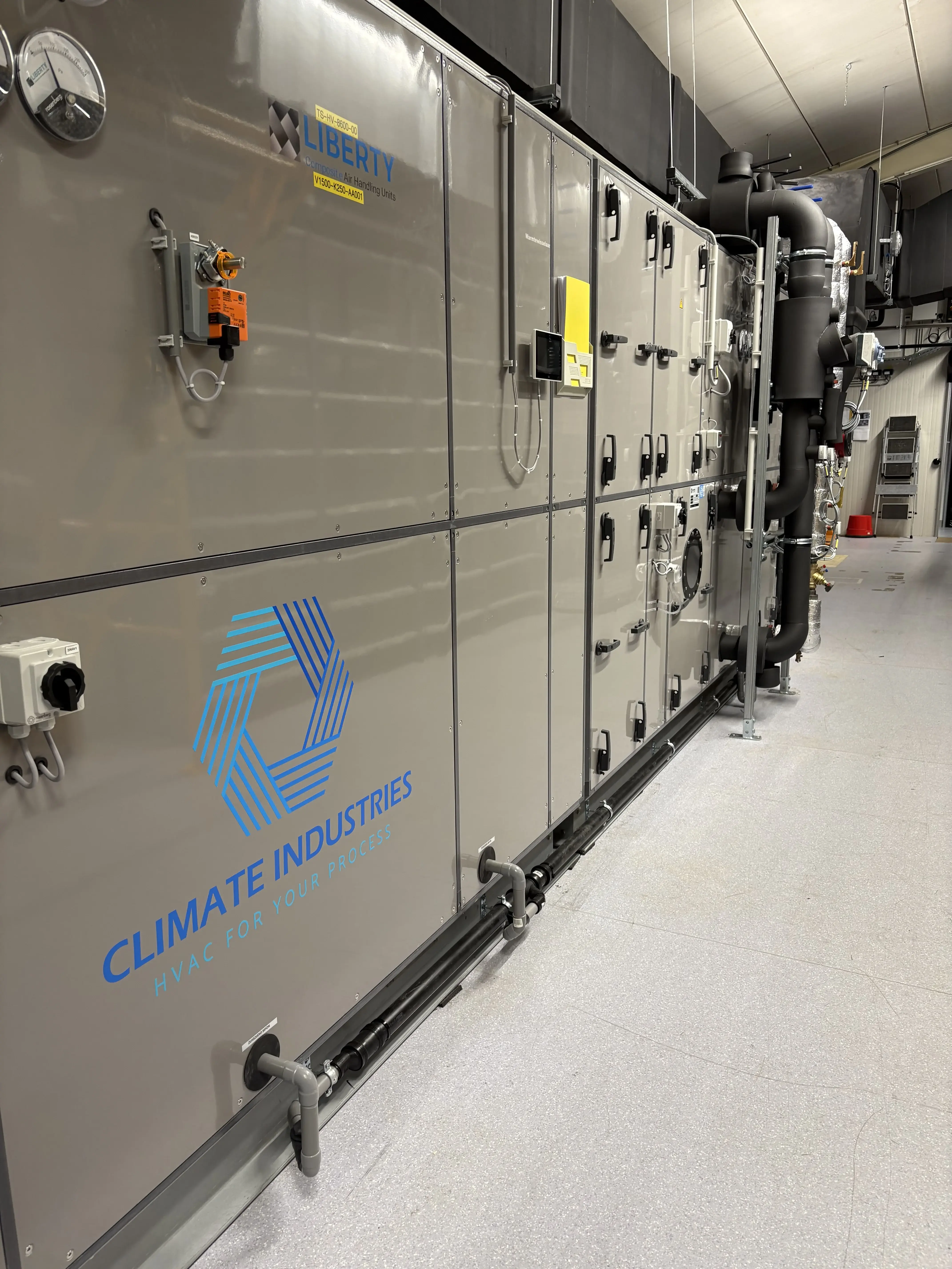 Foto van een luchtkanaal installatie